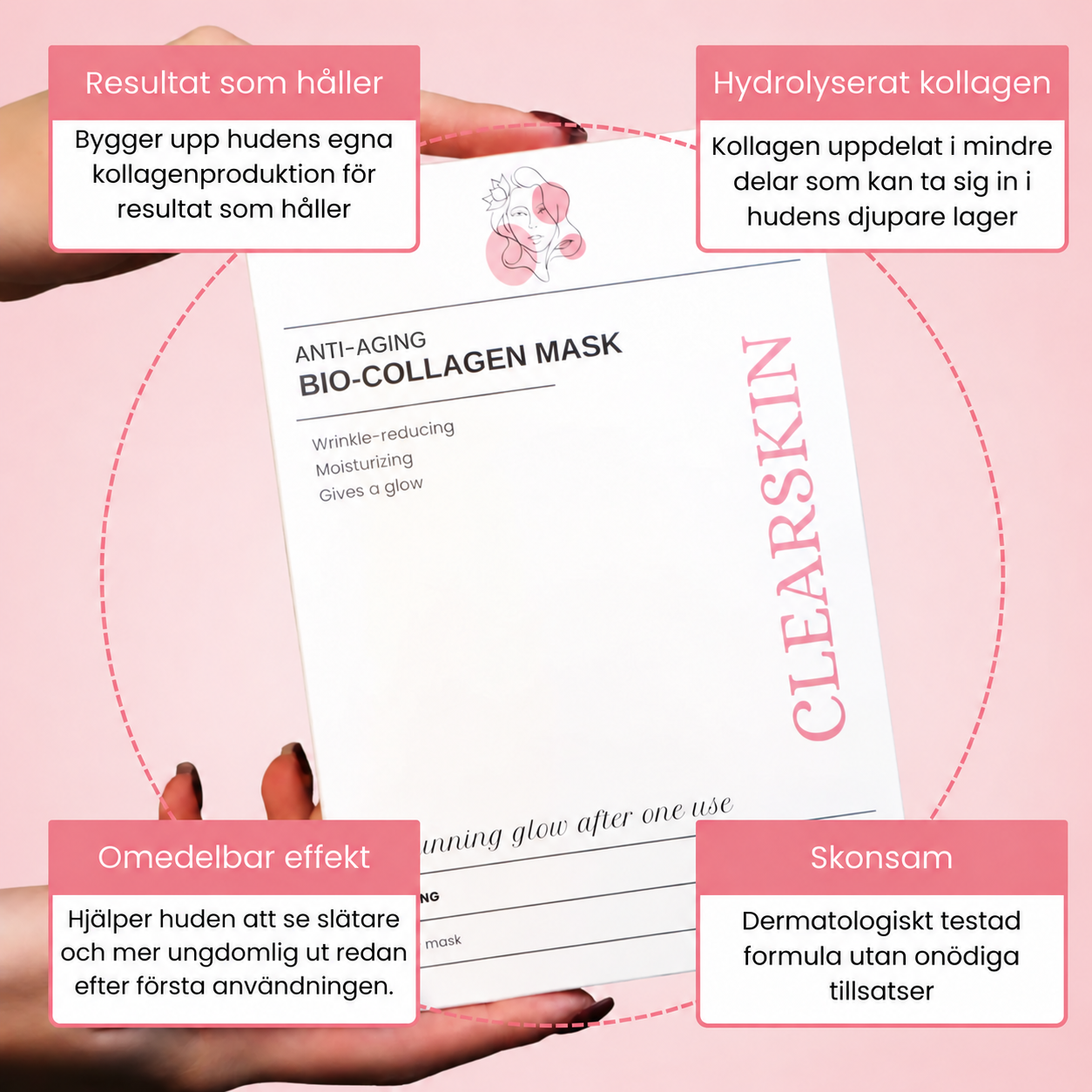 Masque bio-collagène ultra-hydratant